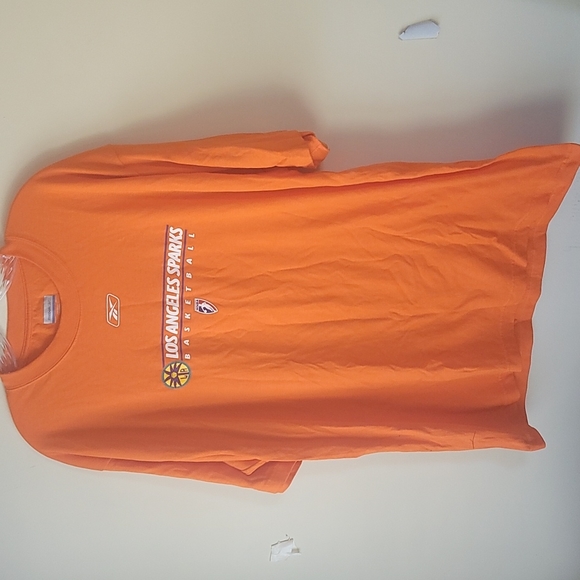 WNBA Los Angeles  Sparks Orange 100% Cotton Tee-Shirt SZ L - Picture 1 of 7